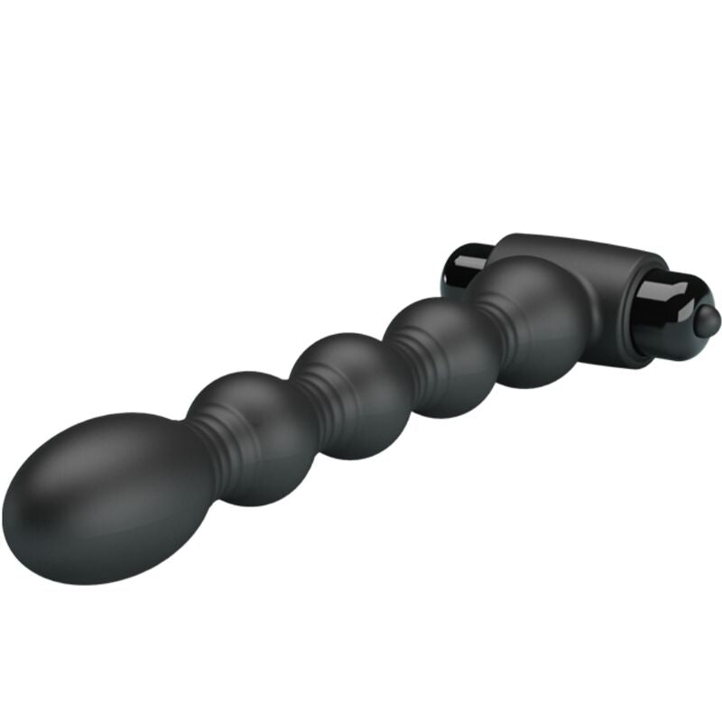 PRETTY LOVE - LYNN SILICONE ANAL PLUG 10 VIBRATIONS BLACK - NOCTURNA DESIRES