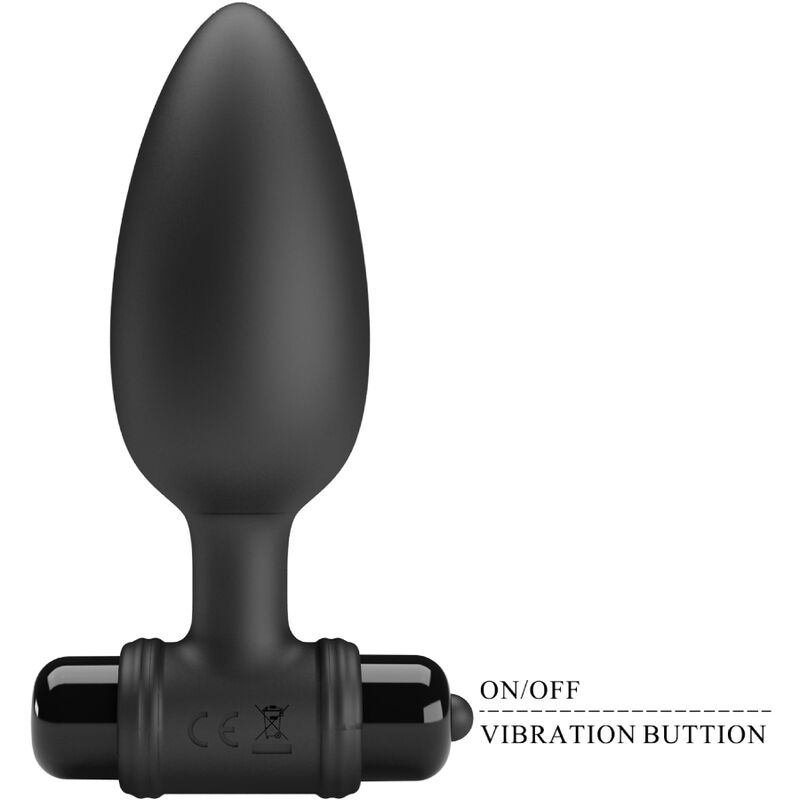 PRETTY LOVE - VIBRA BUTT PLUG 2 ANAL PLUG 10 VIBRATIONS BLACK - NOCTURNA DESIRES