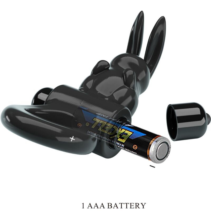 PRETTY LOVE - EXCITING RING RABBIT VIBRATOR RING 10 VIBRATIONS BLACK - NOCTURNA DESIRES