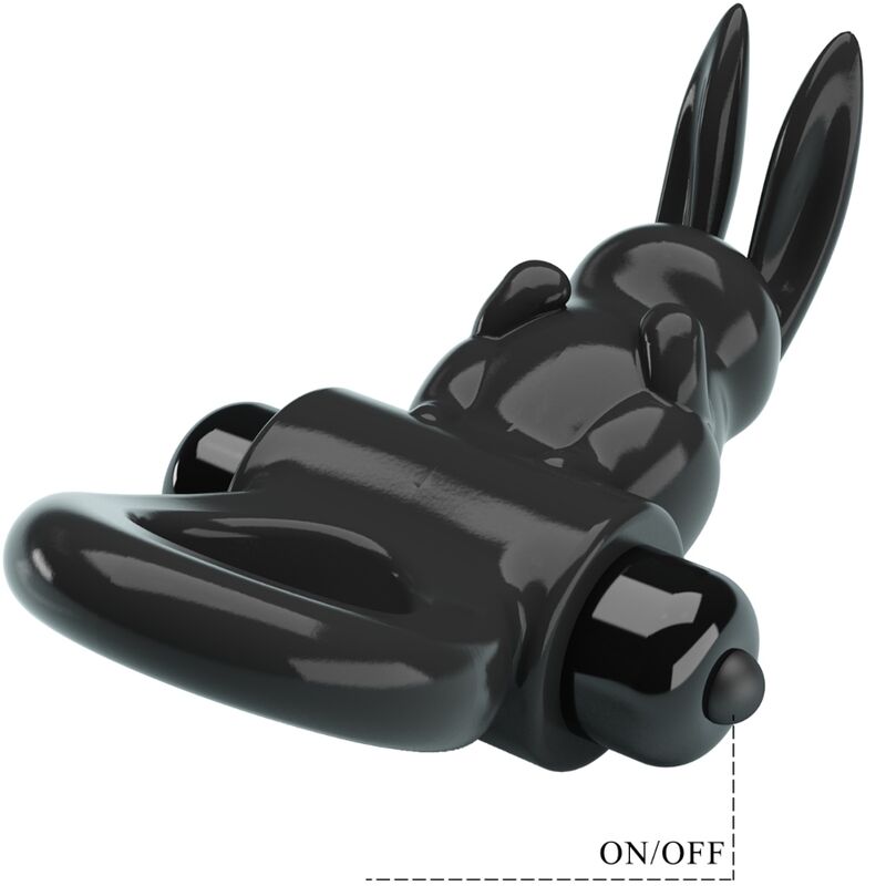 PRETTY LOVE - EXCITING RING RABBIT VIBRATOR RING 10 VIBRATIONS BLACK - NOCTURNA DESIRES