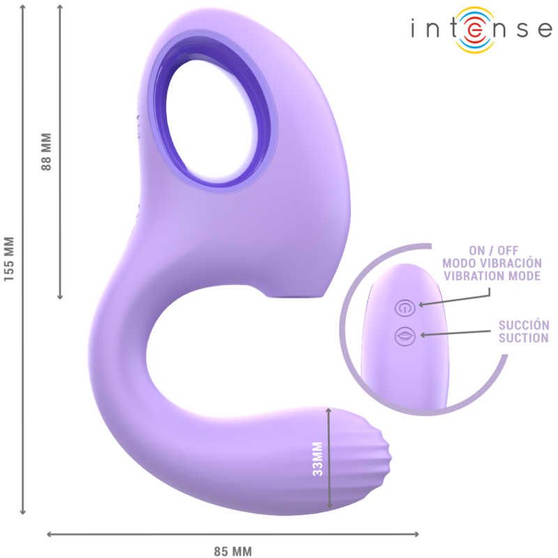 INTENSE - BAXTER VIBRATOR & STIMULATOR VIOLET - NOCTURNA DESIRES