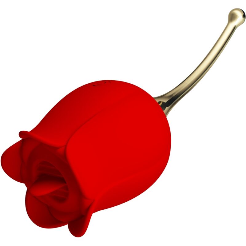 PRETTY LOVE - ROSE LOVER ROSE CLITORIS STIMULATOR 12 VIBRATIONS RED - NOCTURNA DESIRES