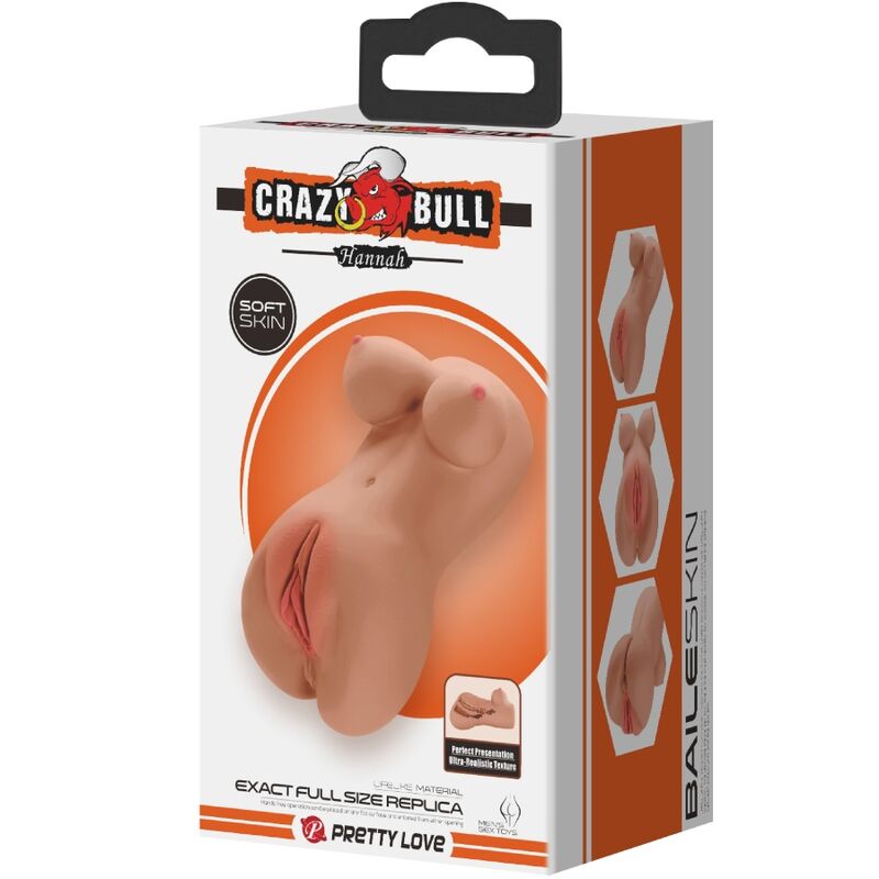 CRAZY BULL - HANNAH DOUBLE MASTURBATOR VAGINA & ANUS REALISTIC MULATTO - NOCTURNA DESIRES