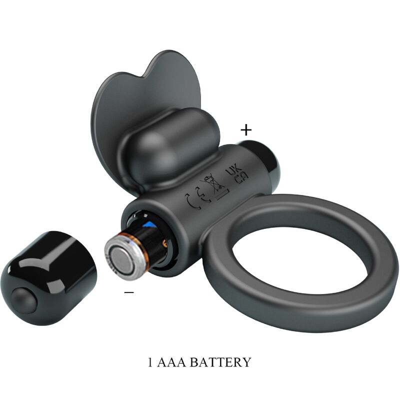 PRETTY LOVE - DEBONAIRE VIBRATING RING RABBIT 10 VIBRATIONS BLACK - NOCTURNA DESIRES