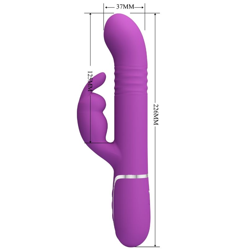 PRETTY LOVE - COALE 4 IN 1 MULTIFUNCTION RABBIT VIBRATOR  PURPLE - NOCTURNA DESIRES