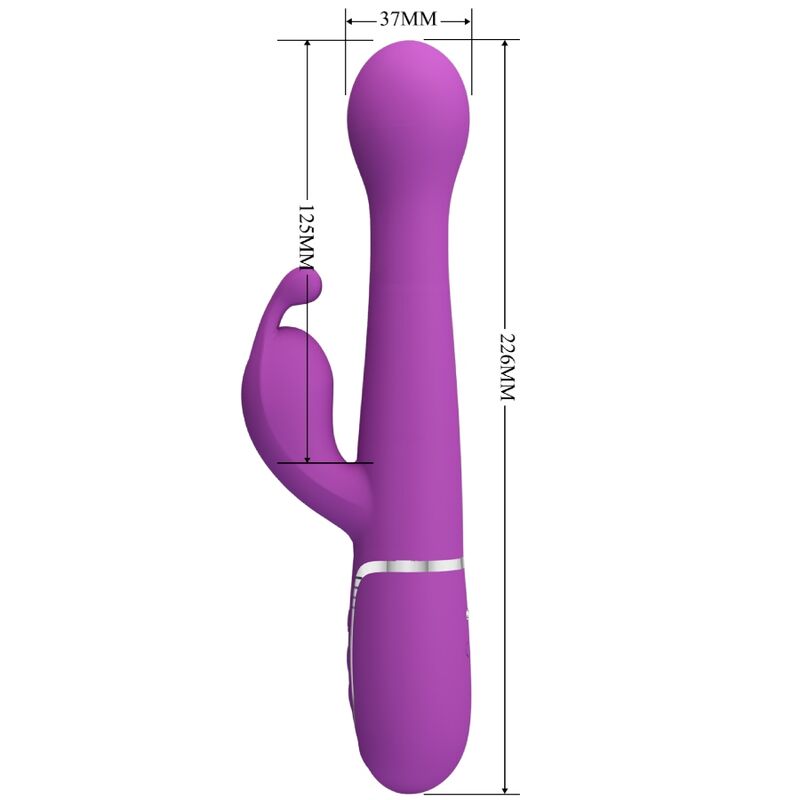 PRETTY LOVE - DEJON 3 IN 1 MULTIFUNCTION RABBIT VIBRATOR  PURPLE - NOCTURNA DESIRES
