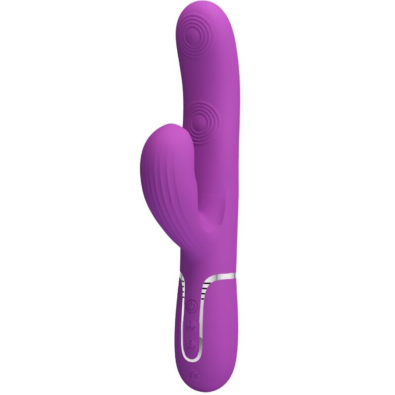 PRETTY LOVE - PERLITA 3 IN 1 MULTIFUNCTION RABBIT VIBRATOR  PURPLE - NOCTURNA DESIRES
