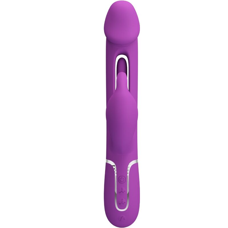 PRETTY LOVE - KAMPAS 3 IN 1 MULTIFUNCTION RABBIT VIBRATOR  PURPLE - NOCTURNA DESIRES