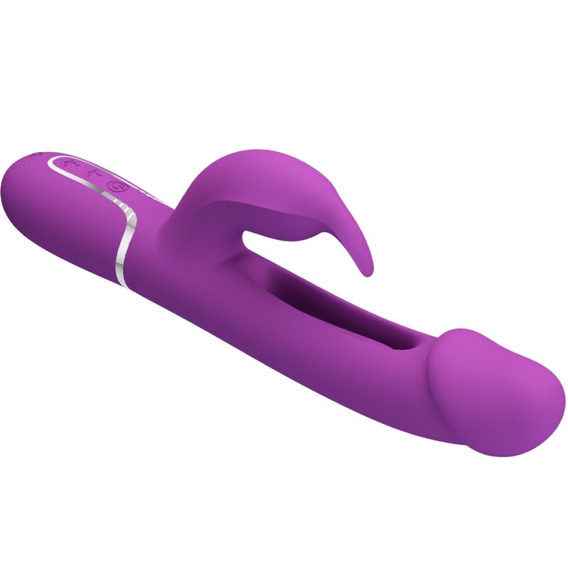 PRETTY LOVE - KAMPAS 3 IN 1 MULTIFUNCTION RABBIT VIBRATOR  PURPLE - NOCTURNA DESIRES