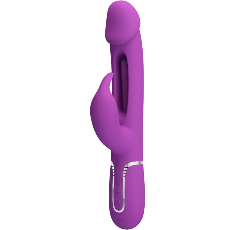 PRETTY LOVE - KAMPAS 3 IN 1 MULTIFUNCTION RABBIT VIBRATOR  PURPLE - NOCTURNA DESIRES