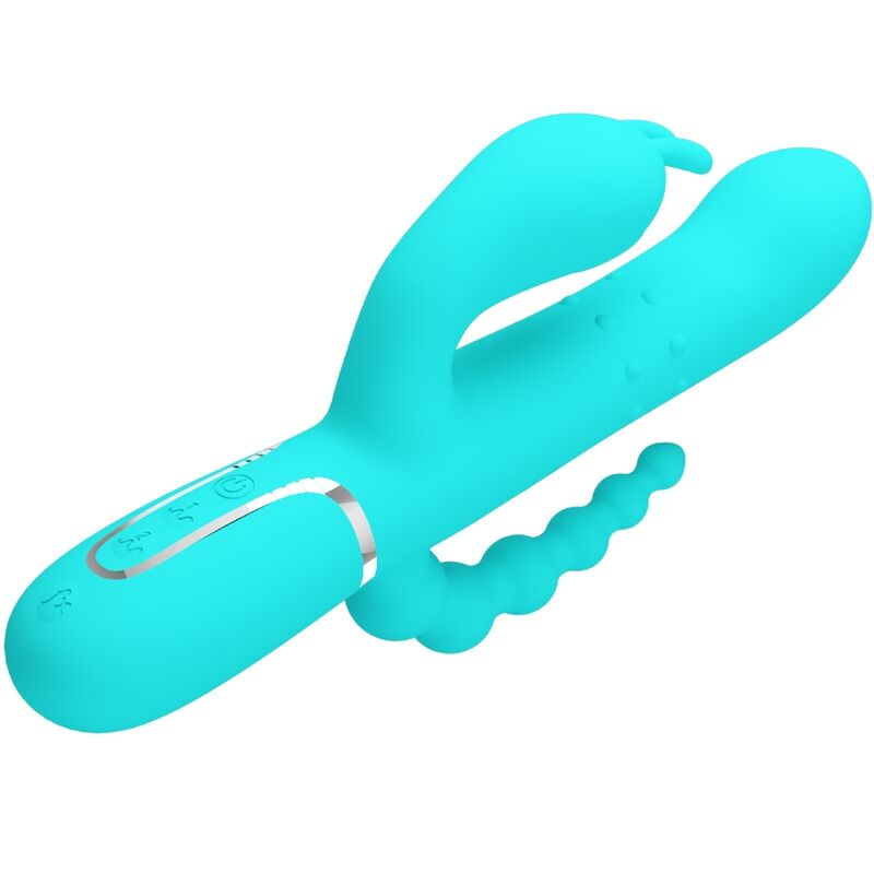 PRETTY LOVE - CAMMY 4 IN 1 MULTIFUNCTION TRIPPLE RABBIT VIBRATOR  BLUE - NOCTURNA DESIRES