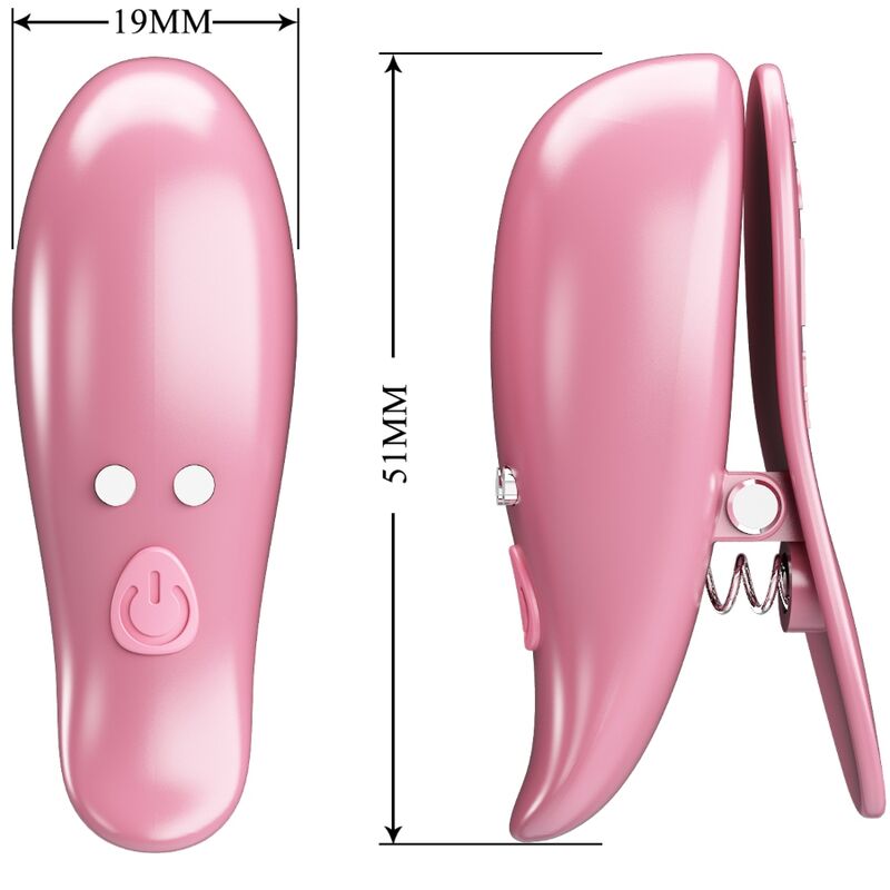 PRETTY LOVE - CAILEY NIPPLE CLAMPS 10 VIBRATIONS REMOTE CONTROL PINK - NOCTURNA DESIRES