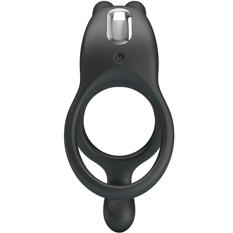 PRETTY LOVE - SETH DOUBLE VIBRATING RING RABBIT 7 VIBRATIONS BLACK - NOCTURNA DESIRES