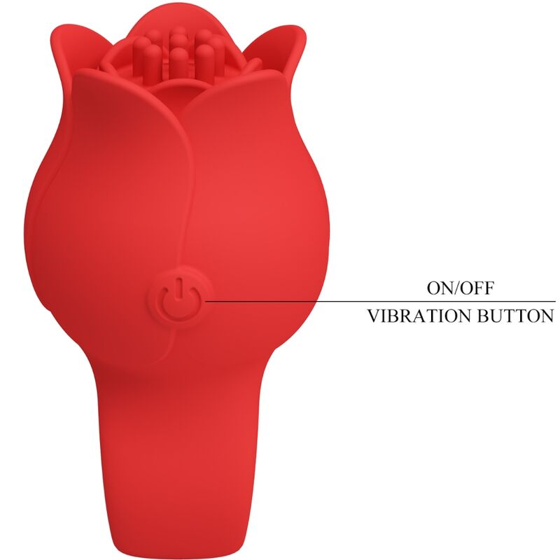 PRETTY LOVE - JAE ROSE SHAPED FINGER VIBRATOR 10 VIBRATIONS RED - NOCTURNA DESIRES