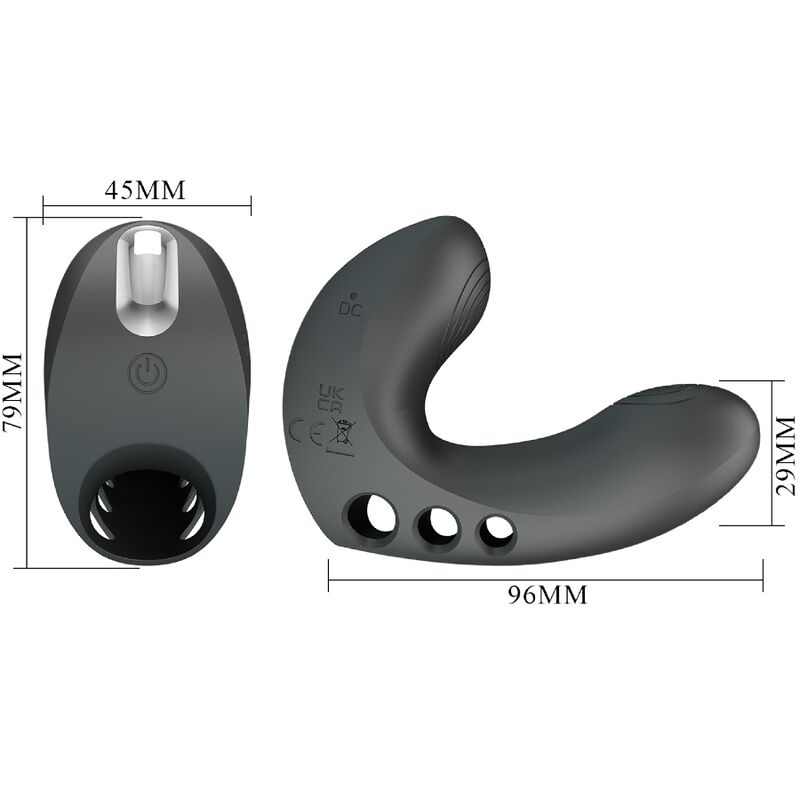 PRETTY LOVE - CAMELIA FINGER VIBRATOR 7 VIBRATIONS BLACK - NOCTURNA DESIRES
