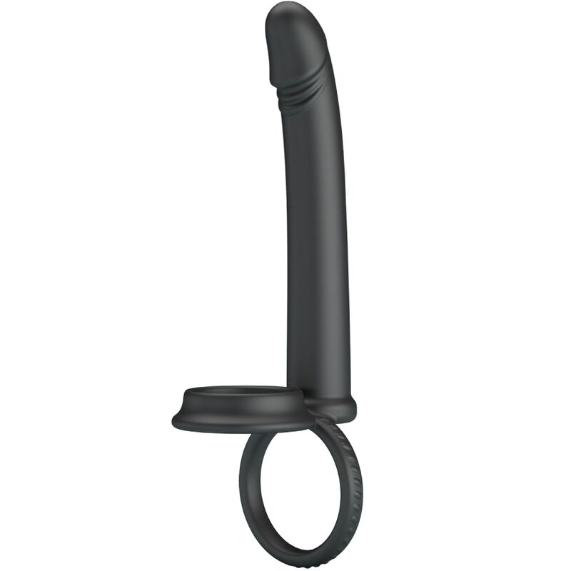 PRETTY LOVE - DILLION DOUBLE PENETRATION DOUBLE COCK RING BLACK - NOCTURNA DESIRES