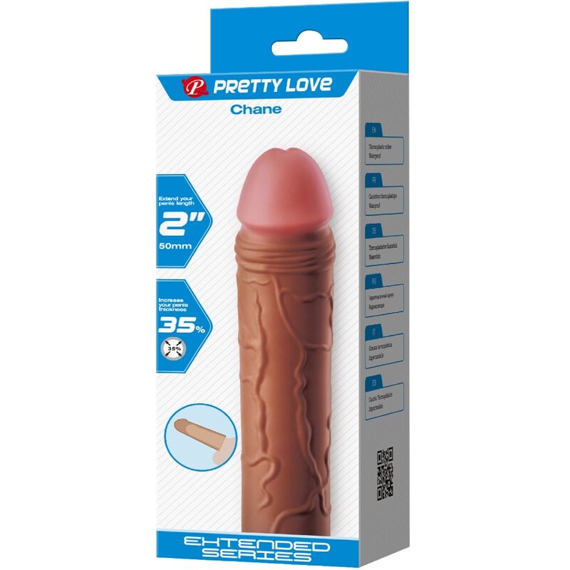 PRETTY LOVE - CHANE PENIS SLEEVE WITH 5 CM EXTENSION MULATTO - NOCTURNA DESIRES