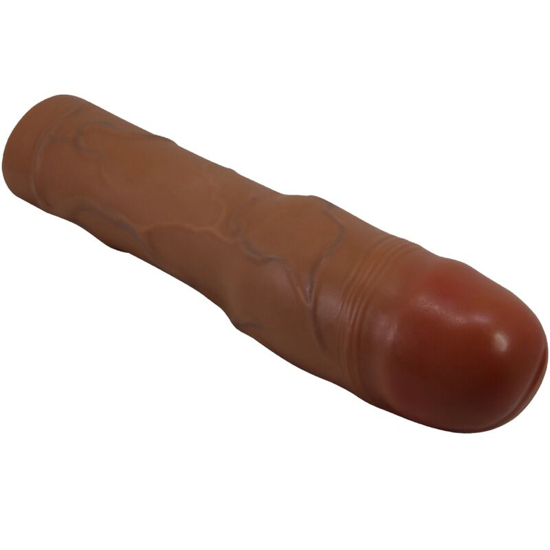 PRETTY LOVE - KYLIAN PENIS SLEEVE WITH 7.6 CM EXTENSION MULATTO - NOCTURNA DESIRES