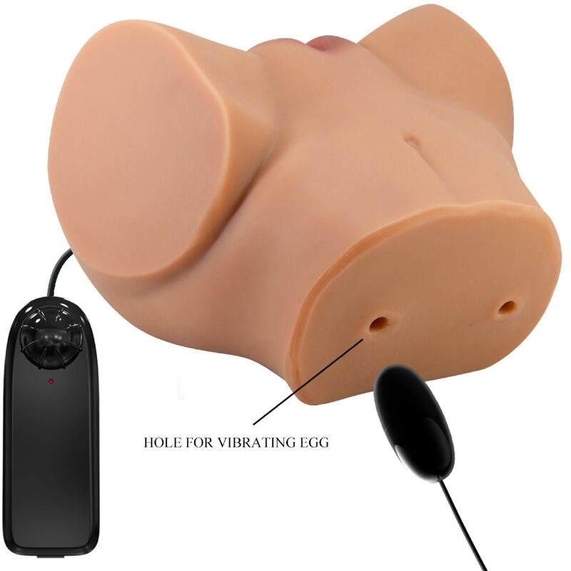 CRAZY BULL - EMILIA ASS VIBRATOR WITH REALISTIC VAGINA AND ANUS FLESH REMOTE CONTROL - NOCTURNA DESIRES