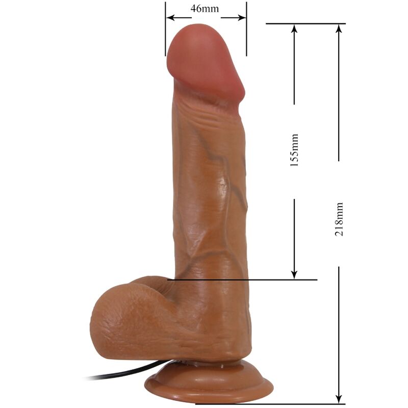 BAILE - BAHAMUT REALISTIC VIBRATOR 21.8 CM FLESH REMOTE CONTROL - NOCTURNA DESIRES