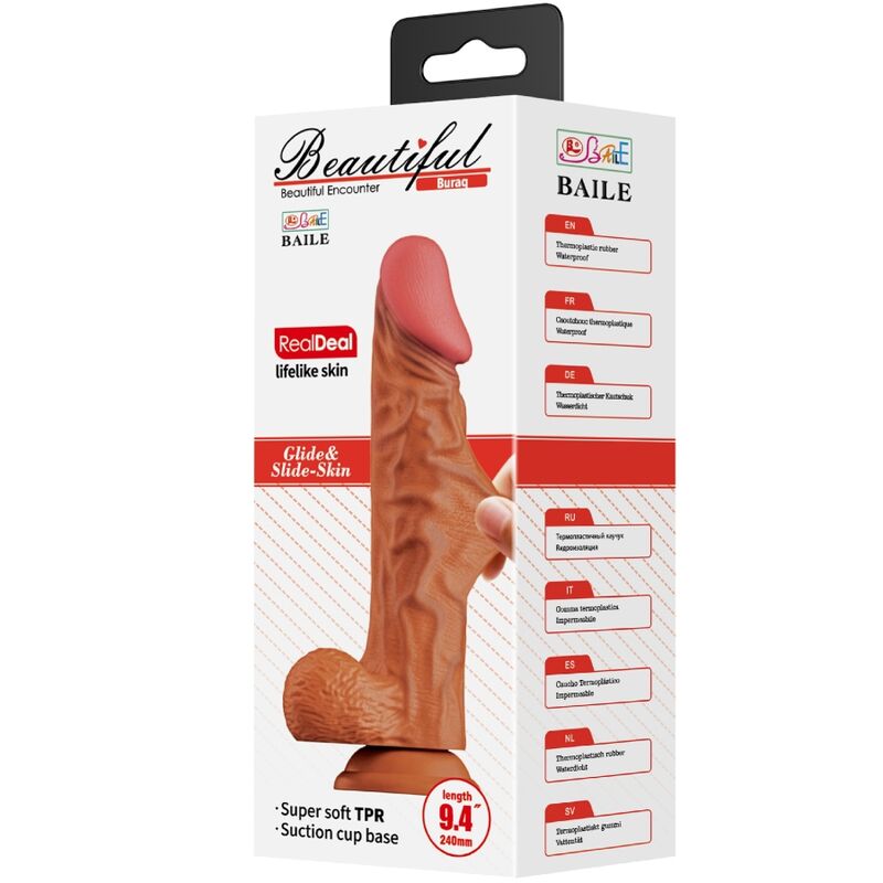 BAILE - BURAQ REALISTIC DILDO 24 CM FLESH - NOCTURNA DESIRES