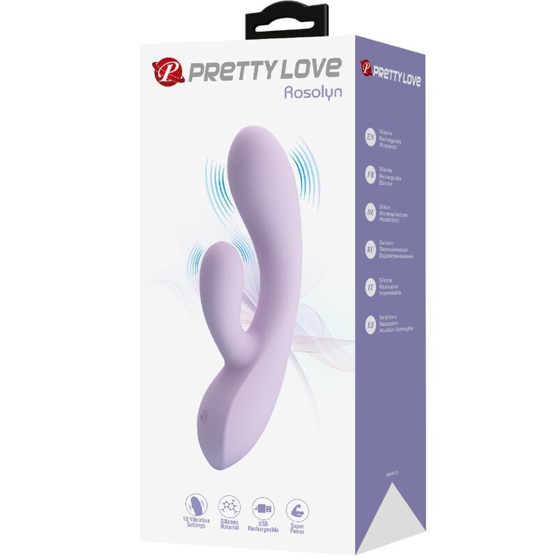 PRETTY LOVE - ROSOLYN RABBIT VIBRATOR 10 VIBRATIONS PURPLE - NOCTURNA DESIRES