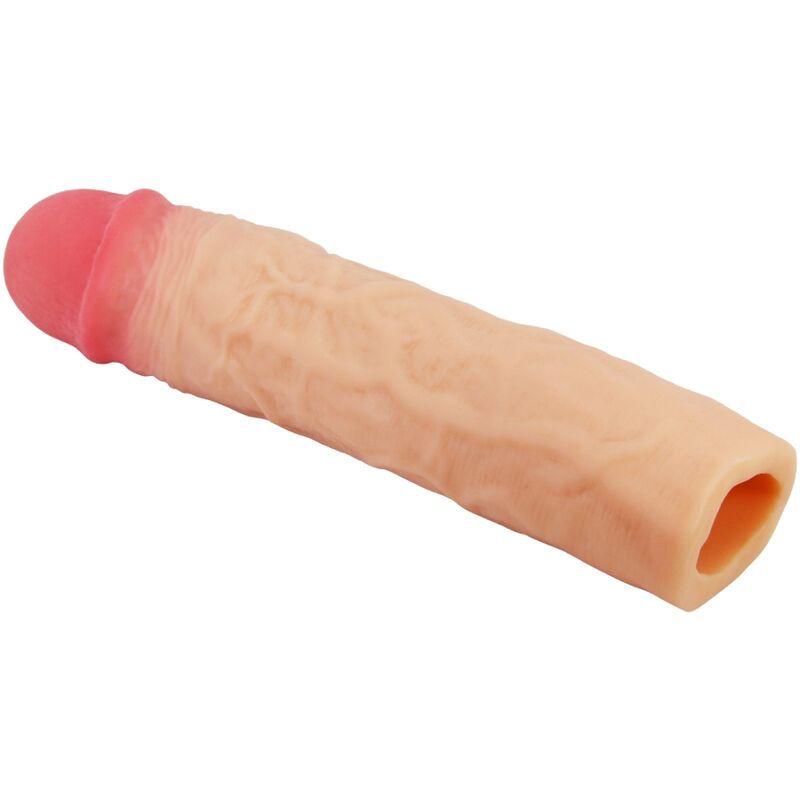 PRETTY LOVE - DEREK PENIS SLEEVE WITH 7.6 CM EXTENSION FLESH - NOCTURNA DESIRES