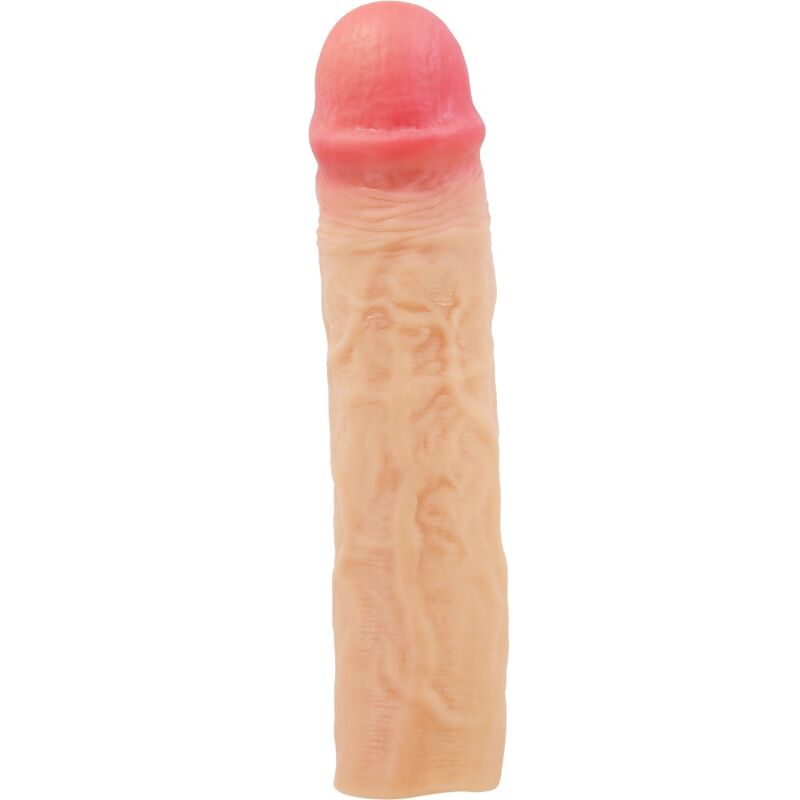 PRETTY LOVE - DEREK PENIS SLEEVE WITH 7.6 CM EXTENSION FLESH - NOCTURNA DESIRES
