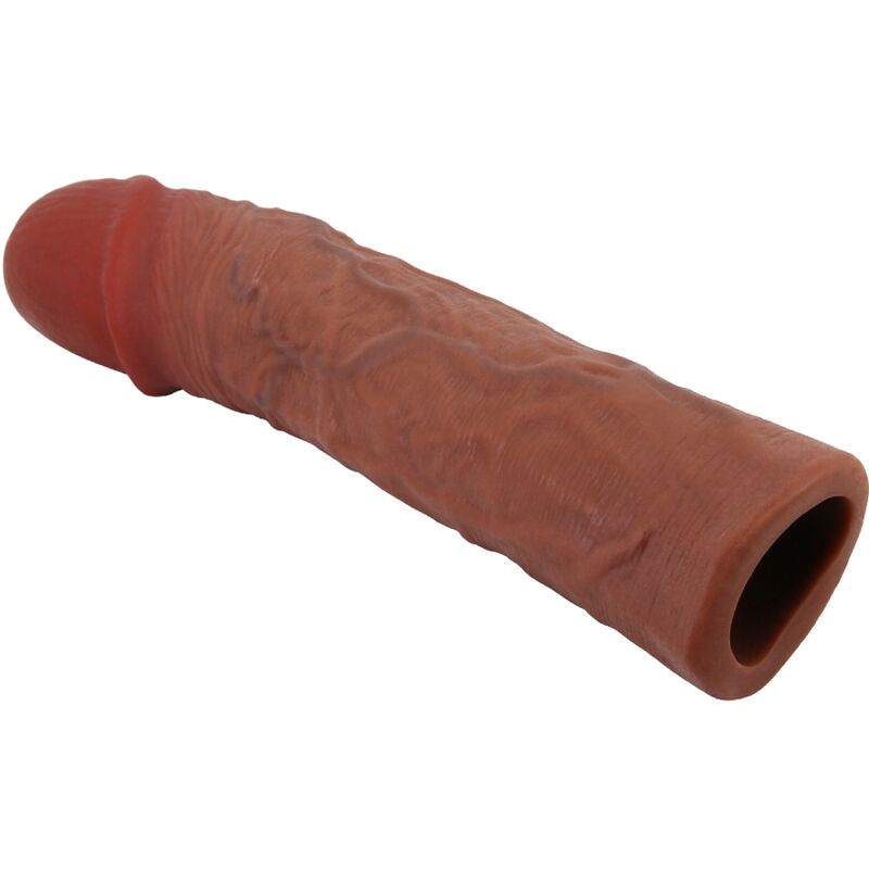 PRETTY LOVE - DEREK PENIS SLEEVE WITH 7.6 CM EXTENSION MULATTO - NOCTURNA DESIRES