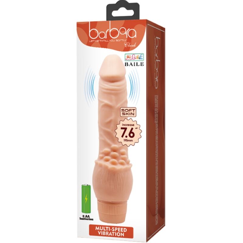 BAILE - BARBARA REALISTIC VIBRATOR 19.5 CM FLESH - NOCTURNA DESIRES