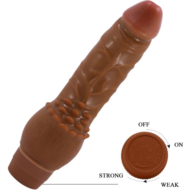 BAILE - BARBARA REALISTIC VIBRATOR 19.5 CM MULATTO - NOCTURNA DESIRES