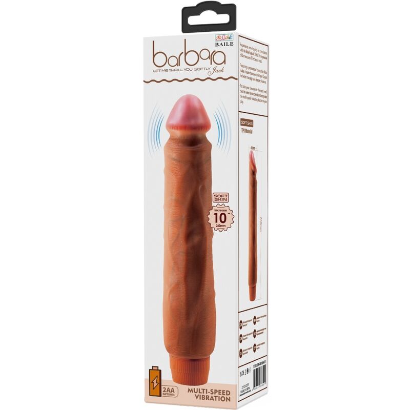 BAILE - JACK REALISTIC VIBRATOR 26 CM MULATTO - NOCTURNA DESIRES