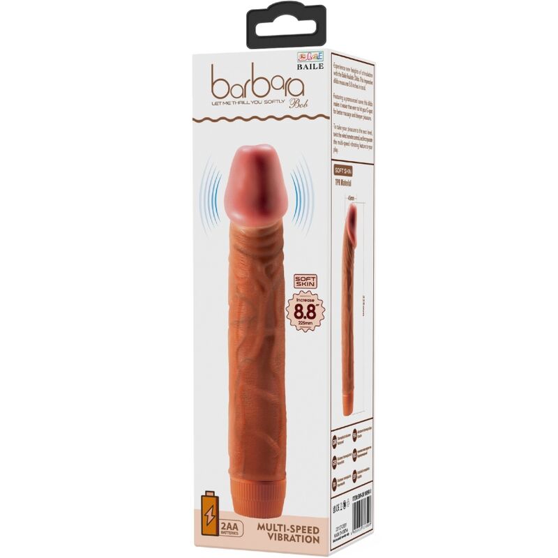 BAILE - BOB REALISTIC VIBRATOR 22.5 CM MULATTO - NOCTURNA DESIRES