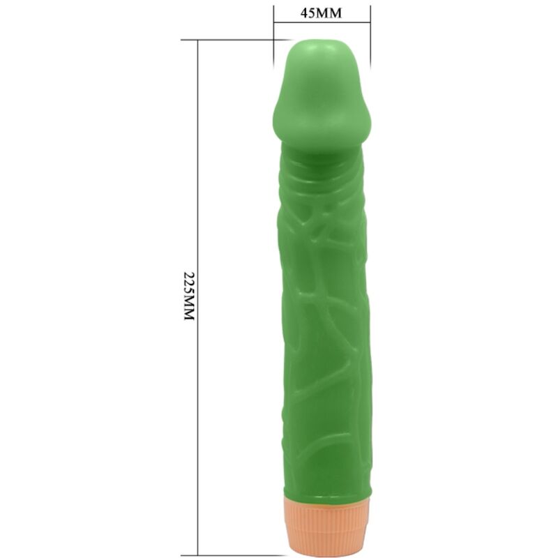 BAILE - BILL REALISTIC VIBRATOR 22.5 CM GREEN - NOCTURNA DESIRES