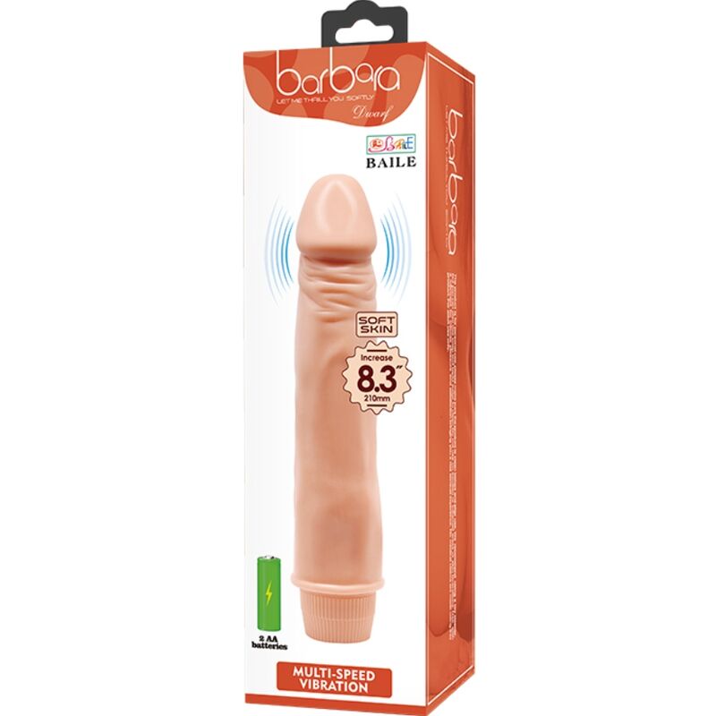 BAILE - DWARF REALISTIC VIBRATOR 21 CM FLESH - NOCTURNA DESIRES