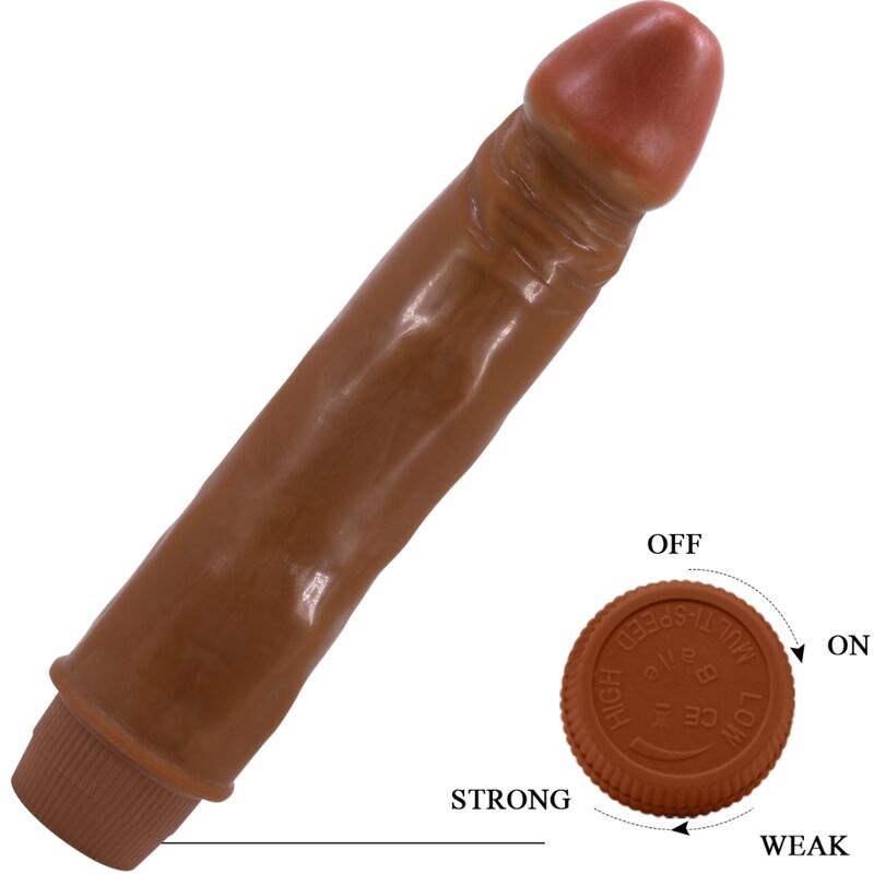 BAILE - DWARF REALISTIC VIBRATOR 21 CM MULATTO - NOCTURNA DESIRES
