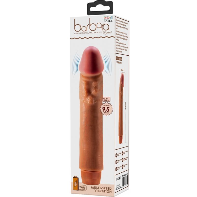 BAILE - DYBBUK REALISTIC VIBRATOR 24 CM MULATTO - NOCTURNA DESIRES