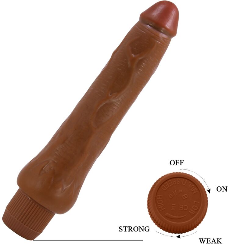 BAILE - DRYAD REALISTIC VIBRATOR 25 CM MULATTO - NOCTURNA DESIRES