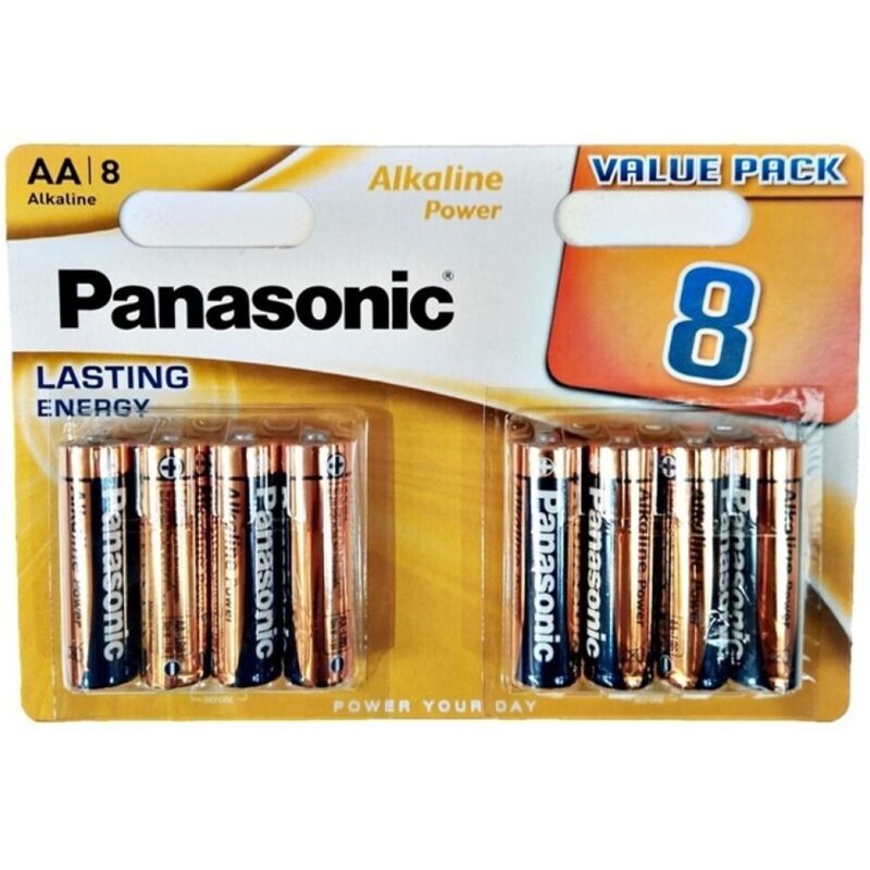 PANASONIC - BRONZE ALKALINE AA BATTERY LR6 BLISTER*8 - NOCTURNA DESIRES