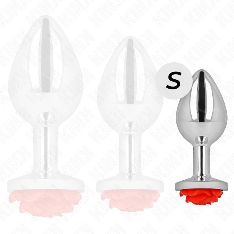 KINK - PLUG ANAL ROSE RED SIZE S - NOCTURNA DESIRES