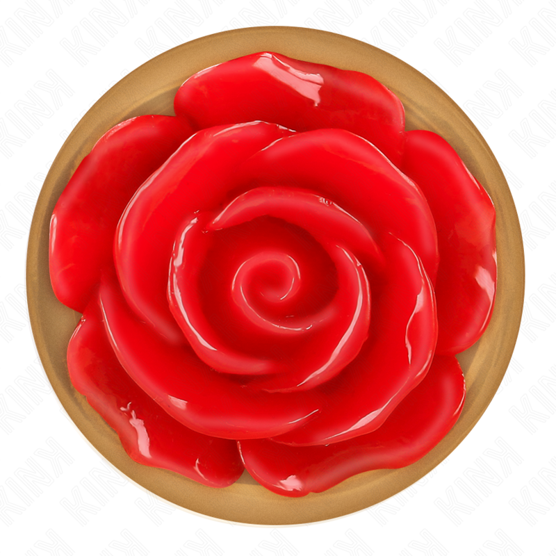 KINK - PINK GOLD ANAL PLUG WITH RED ROSE S - NOCTURNA DESIRES