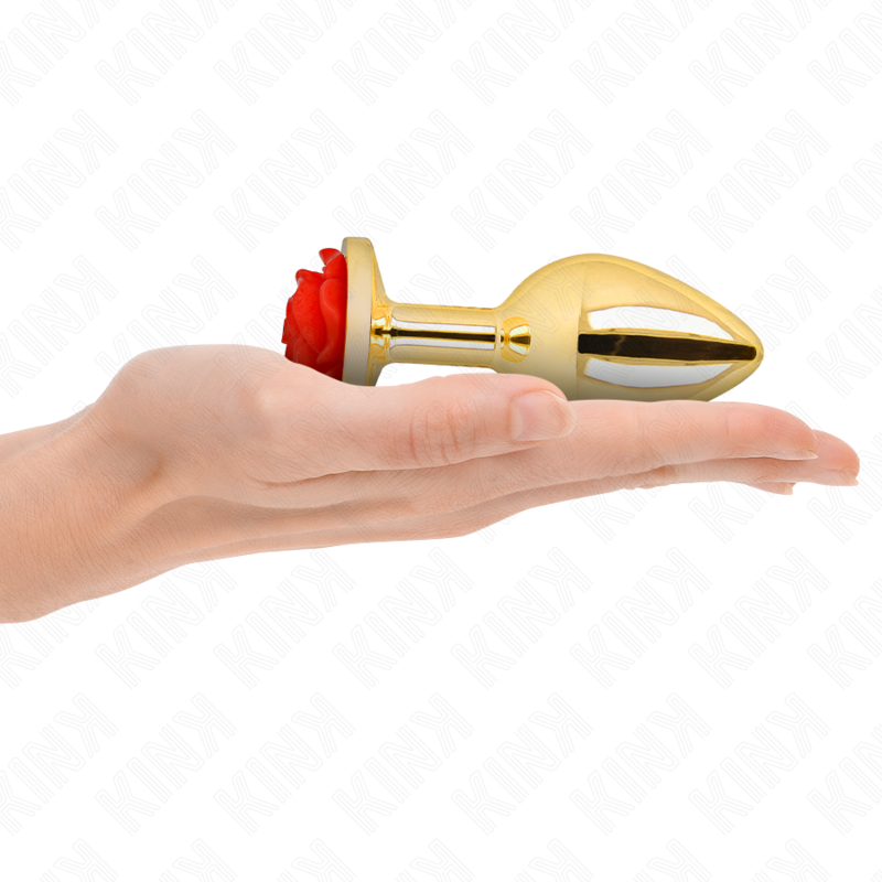 KINK -  PLUG ANAL GOLD ROSE RED SIZE L - NOCTURNA DESIRES