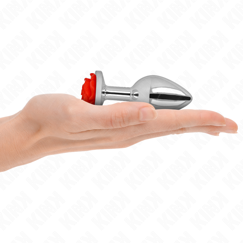 KINK - PLUG ANAL ROSE RED SIZE M - NOCTURNA DESIRES
