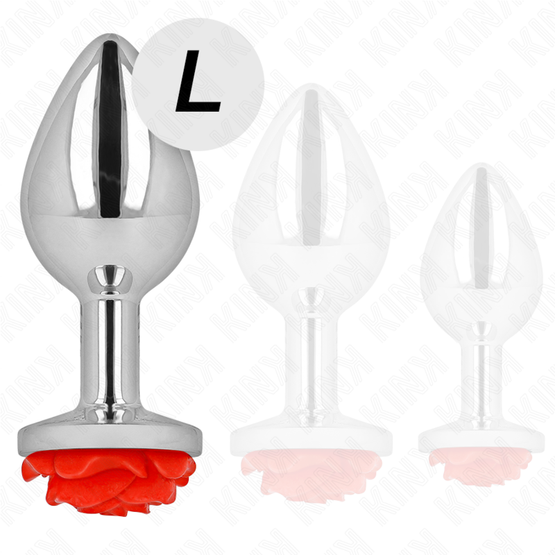 KINK - PLUG ANAL ROSE RED SIZE L - NOCTURNA DESIRES