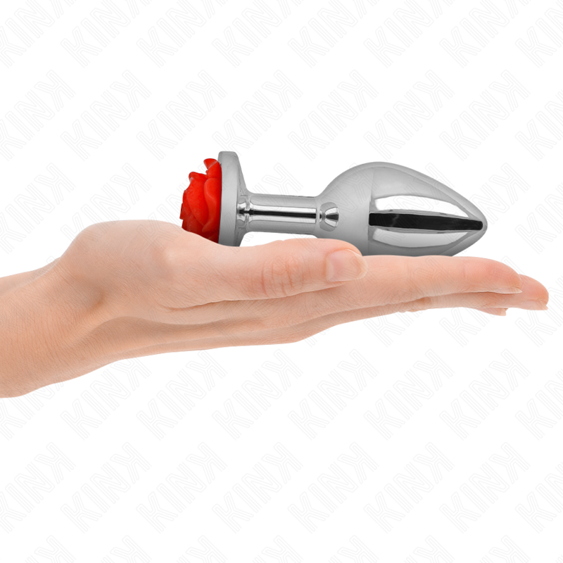 KINK - PLUG ANAL ROSE RED SIZE L - NOCTURNA DESIRES
