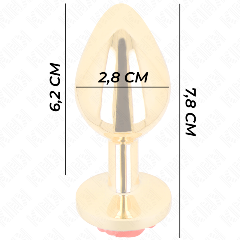 KINK -  PLUG ANAL GOLD ROSE RED SIZE S - NOCTURNA DESIRES
