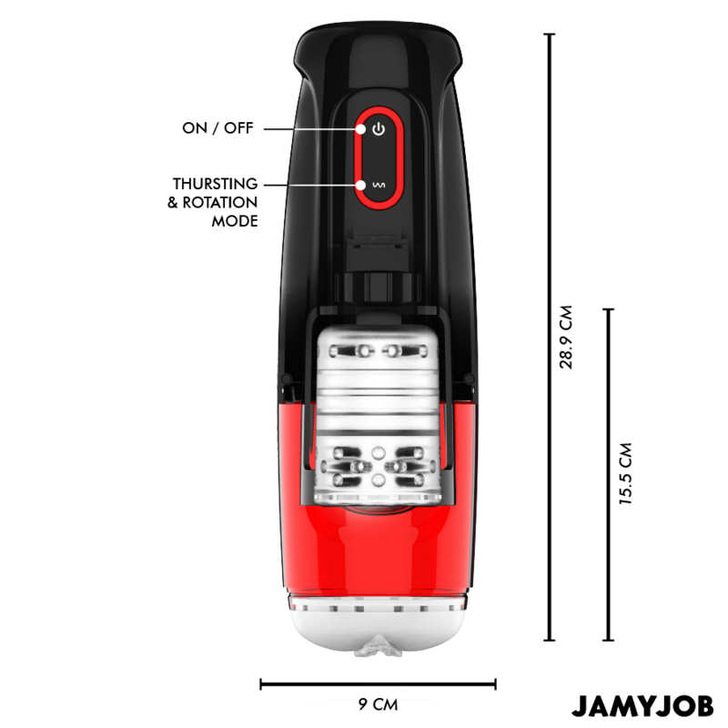 JAMYJOB - STORM AUTOMATIC VAGINA MASTURBATOR 10 ROTATION AND THRUST MODES - NOCTURNA DESIRES