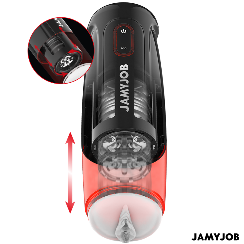 JAMYJOB - STORM AUTOMATIC VAGINA MASTURBATOR 10 ROTATION AND THRUST MODES - NOCTURNA DESIRES