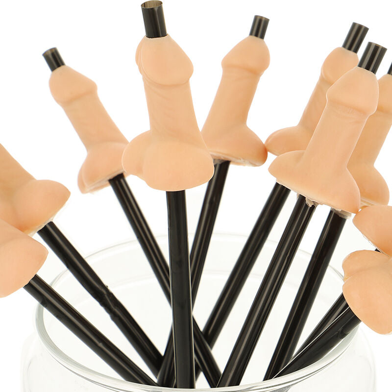 DIABLO PICANTE - BAG OF 10 NATURAL PENIS STRAWS - NOCTURNA DESIRES