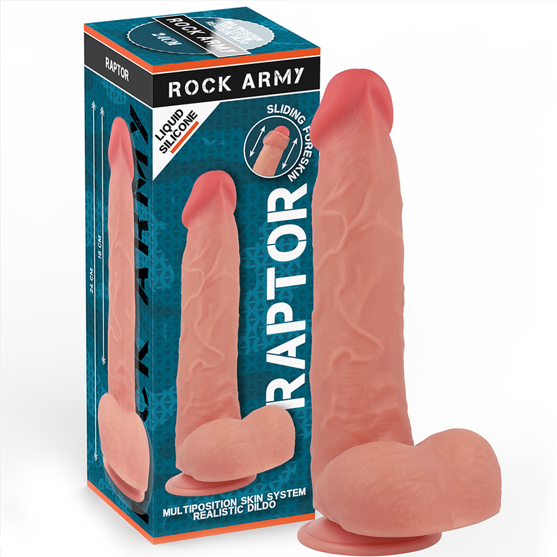 ROCKARMY - LIQUID SILICONE RAPTOR 24 CM -O- 4.4 CM - NOCTURNA DESIRES
